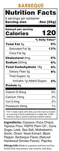 Barbeque Veggie Chips (5 Pack of 4.5 Ounce Individual Bags) - Gluten Free, Non-GMO, Vegan, Zero Trans Fats – Wai Lana - Image 6