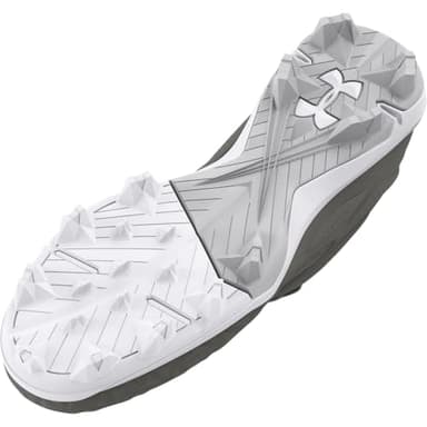 Under Armour Men's Leadoff Low RM 3.0 Baseball Cleat, (101) Baseball Gray/Baseball Gray/White, 7, US - Image 3