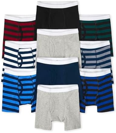 The Children's Place boys Cotton Boxer Briefs Underwear Variety 10-pack - Image 2