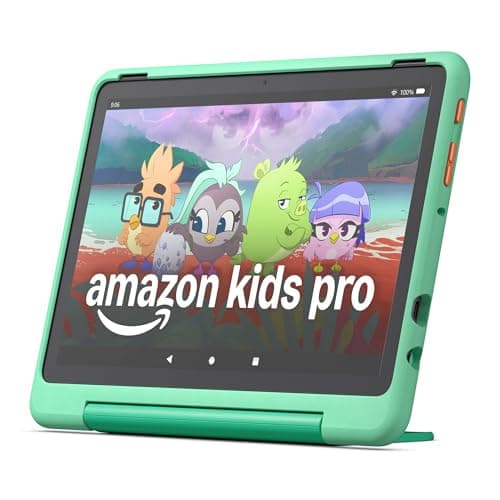 Amazon Fire HD 10 Kids Pro tablet (newest model) ages 6-12 | Bright 10.1" HD screen | Slim case for older kids, ad-free content, parental controls, 13-hr battery, 32 GB, Mint