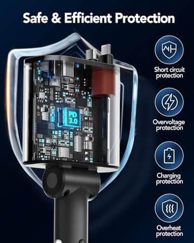 Retractable Car Charger 4 in 1, Compatible with iPhone 17 Car Charger Fast Charging, Type C Retractable Fast Car Charger, 69W USB C Car Charger Adapter for iPhone 17/16/15/14/Galaxy/Pixel - Image 7