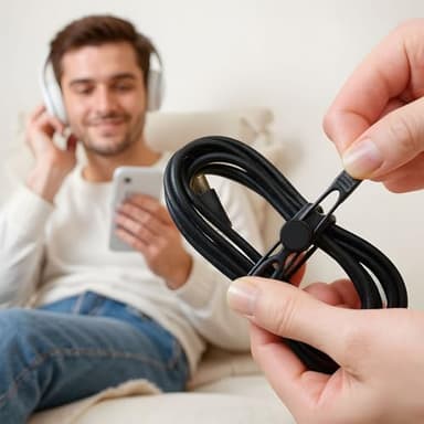Data Cable Organizer, 2025 New Elastic Silicone Cable Straps Cord Organizer, Reusable Cable Ties Wire Organizer for Bundling and Fastening Earphone, Phone Charger (6 Pcs) - Image 7