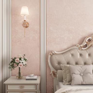 YENHOME Pink Wallpaper for Bedroom 17.7"X200" Removable Felt Fabric Pink Peel and Stick Wallpaper Self Adhesive Felt Sheets Roll Velvet Flocking Paper Textured Contact Paper for Cabinets - Image 2