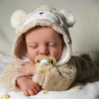 BABESIDE Lifelike Reborn Baby Dolls Boy - 17-Inch Baby Soft Body Realistic-Newborn Baby Doll Silicone Full Body Vinyl Real Life Baby Dolls with Toy Accessories - Image 6