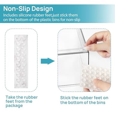 Vtopmart 4 Pack Clear Small Stackable Storage Drawers,Acrylic Bathroom Makeup Organizer,Plastic Storage Bins For Vanity, Undersink, Kitchen Cabinets, Pantry, Home Organization - Image 7