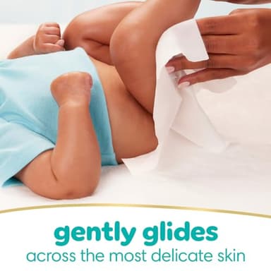 Pampers Baby Wipes, Sensitive, Water Based Wipe, Clinically Proven, Hypoallergenic, and Unscented for Babies, 336 Wipes Total (4 Flip-Top Packs) - Image 6