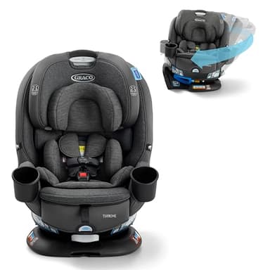 Graco Turn2Me 3-in-1 Rotating Convertible Car Seat, Manchester, Featuring Headrest and Harness Adjust, Easy Installation and Steel Reinforced Frame - Image 1