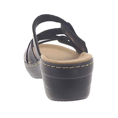 Clarks Collection Women's Merliah Karli Wedge Sandal, Black Leather, 8 Medium US - Image 6