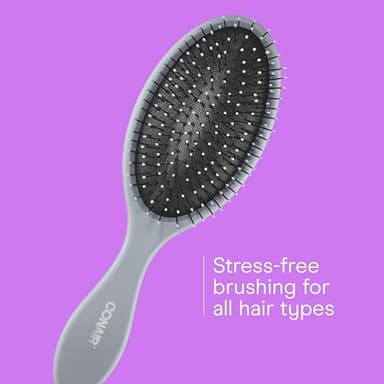 Conair Detangling Hair Brush Set 3 Pack, For Wet, Dry and All Hair Types, Detangling Brushes for Women in Blue, Pink, and Gray - Image 4