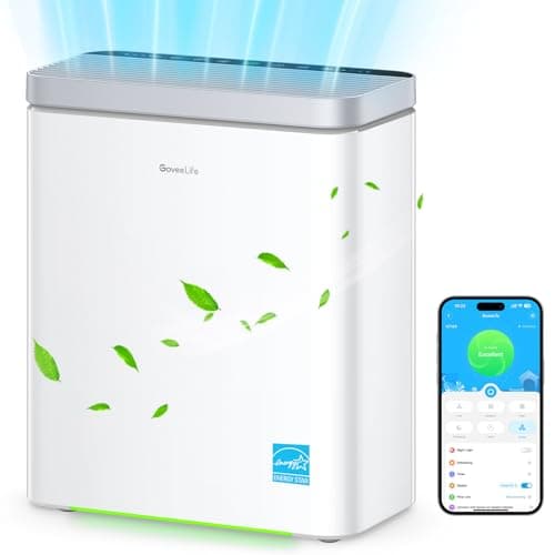 GoveeLife Smart Air Purifier for Home Large Rooms, Covers up to 1046 ft², PM2.5 Monitor, Sleep Mode, 3-in-1 Filter Air Purifier with App and Alexa Control for Pet Hair, Odors, Pollen and Smoke - Image 1