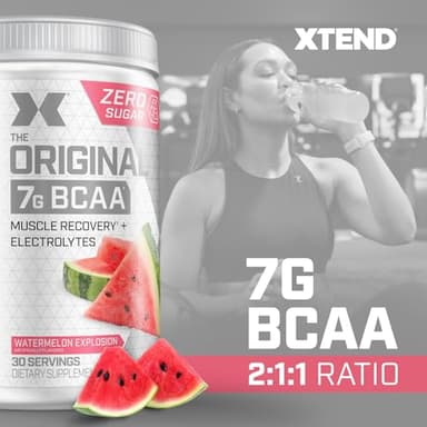 Xtend XTEND Original BCAA Powder 7g BCAA and 2.5g L-Glutamine, Sugar Free Post Workout Muscle Recovery Drink with Amino Acids for Men & Women, 30 Servings - Image 3
