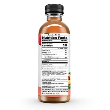 Bai Iced Tea, Narino Peach, Antioxidant Infused Supertea, Crafted with Real Tea (Black Tea, White Tea), 18 Fluid Ounce Bottles, 12 count - Image 3