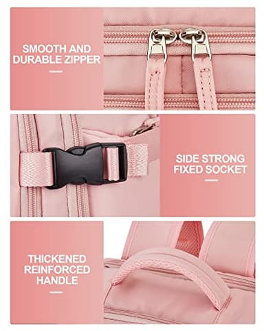 VGCUB Large Travel Backpack Bag for Women Men,Carry on Backpack,17 Inch Laptop Business Work Waterproof Backpack with Laptop Compartment,Person Item Flight Approved,Mochila de Viaje,Pink - Image 9
