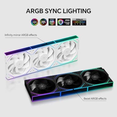 Thermalright TL-M12QRW X3 120mm PC Reverse Blade Case Fans, Daisy-Chain | 1500RPM | ARGB | Dual Infinity Mirrors Lighting for Gaming Build(3-Pack) - Image 5