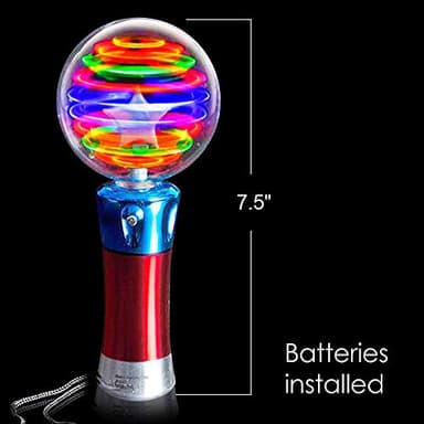 ArtCreativity Spinning Light Up Toy Wand – Magic Ball with LED Lights, Sensory Spinner for Kids, Party Favors & Classroom Prizes, Autism-Friendly Gift - Image 3