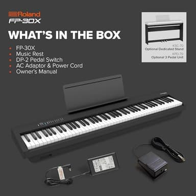 Roland FP-30X | Slim & Stylish 88-Note Digital Piano | Rich Tone & Authentic Ivory-Feel | Built-In Powerful Amplifier & Stereo Speakers | Onboard Sounds | Black - Image 6