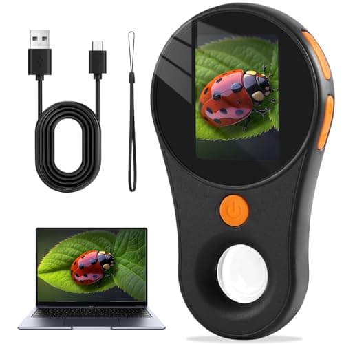 Crspexil Microscope, Digital Microscope,Holding Magnifying Glasses，2’’ IPS Eye-Protecting Screen,2 MP,4 Zoom Buttons,500x Magnification,8 LED Lights,Smaller and Lighter,Christmas,Birthday,Edu Gifts. - Image 1