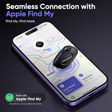 Air Tracker Tag-4 Pack: Smart Bluetooth Tracker Item Finder Work with Apple Find My (iOS only), Luggage Tracker for Kids Keys Wallet Bags Pets, Locator Tracking Device for Home Outdoor Travel Hiking - Image 2