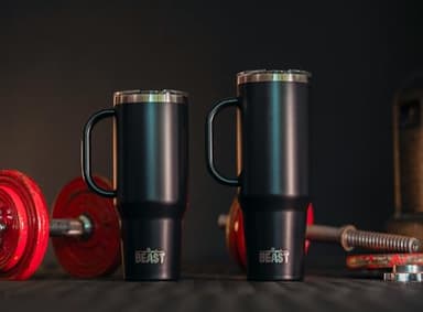 Beast 42 oz Tumbler Stainless Steel Vacuum Insulated Coffee Ice Cup Double Wall Travel Flask (Matt Black) - Image 7