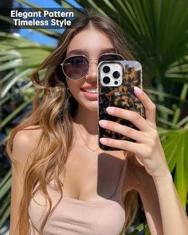 SCORPIFY for iPhone 16 Pro Case [Compatible with MagSafe] with Brown Tortoise Shell Design, Cute Brown Magnetic Phone Cover for Women Girls, Slim Shockproof Bumper - Image 5