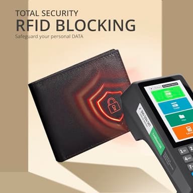 Full Grain Leather Wallet for Men | RFID Blocking | Bi fold Wallet | 9 Credit Card Slots | Gifts for Men | Brown - Image 5