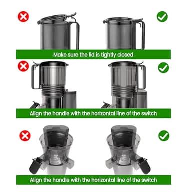 Cold Press Juicer, 6.5" Extra Large Feed Chute Juicer Machines, 350W Slow Masticating Juicer Machines with High Juice Yield for Whole Vegetables & Fruits, BPA Free, Titanium Gray, Easy to Clean - Image 8