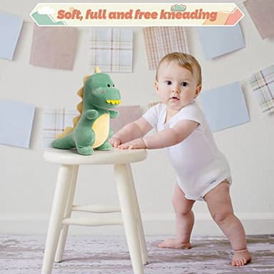 Adorlynetty Dinosaur Stuffed Animal,12“ Cute Stuffed Dinosaur Plush Soft Dino Plushie Toys for Boys Girls Baby Kids (Green) - Image 2
