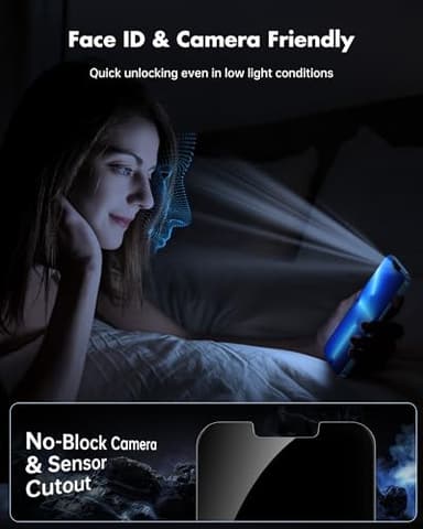 UNBREAKcable Privacy Screen Protector for iPhone 14/ iPhone 13/13 Pro, Tempered Glass [True 28°Anti Spy] [9H Hardness] [Case Friendly] Private Protector for iPhone 6.1" - 2 Pack - Image 7