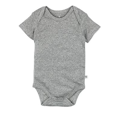 HonestBaby Baby Girls Organic Cotton Short Sleeve Bodysuits Multipack And Toddler T-Shirt Set, 5-pack Gray Ombre, 6-9 Months US - Image 4