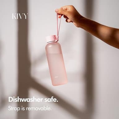 KIVY Slim Water Bottle 22oz [Lightweight & Shatterproof] - Reusable Tritan Water Bottle - Leak Proof Bottle for Women & Men - Water bottle no straw - Dishwasher Safe Water Bottle BPA Free - Pink - Image 3