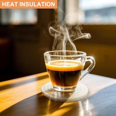 BUEDM 12 Pcs Boho Drink Coasters,Minimalist Cotton Handmade Woven Absorbent Drink Coasters,Heat Resistant Cotton Coasters for Coffee Table, Kitchen, Home Decoration - Image 5