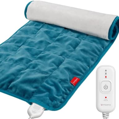 Comfytemp Weighted Heating Pad for Back & Period Cramps, FSA Eligible, Birthday Gifts for Mom Dad Women Men, 2.2lb HSA Electric Heat Pad for Neck Shoulder Pain Relief, 2H Auto-Off Heated Pad, 12x24 - Image 1