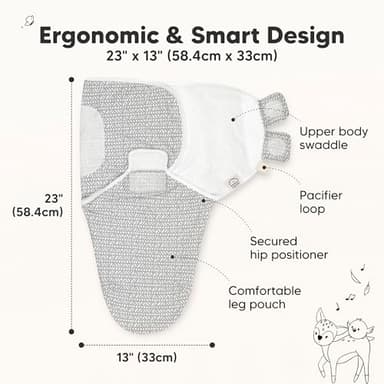 KeaBabies 3-Pack Organic Baby Swaddle Sleep Sacks - Swaddles for Newborns, Infant 0-3 Months, Baby Girls, Boys, Soft & Snug Newborn Sleep Sack, Nursery Swaddling Blankets (Nordic) - Image 2