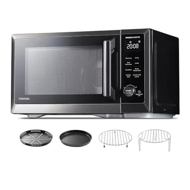 TOSHIBA Countertop Microwave Oven Air Fryer Combo, Inverter, Convection, Broil, Speedy Combi, Even Defrost, Humidity Sensor, Mute Function, 27 Auto Menu&47 Recipes, 1.0 cu.ft/30QT, 1000W - Image 1