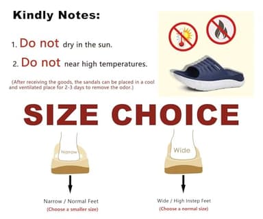 KuaiLu Mens Recovery Sandals Sport Comfortable Arch Support Athletic Cushion Walking Slides Orthopedic Plantar Fasciitis Open Toe Slip On Wide Width Summer Beach Waterproof Slippers Blue White Size 11 - Image 5