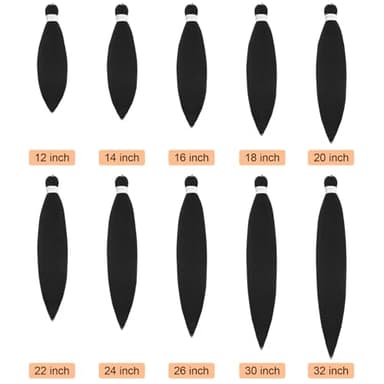 Braiding Hair Pre Stretched, 26 Inch 8 Pack Black Prestretched Braiding Hair For Women Braid Hair, Long Professional Synthetic Hair For Knotless Boho Crochet Braids,Yaki Straight Texture(26in,1b,8pc） - Image 4