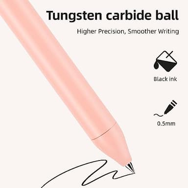 NUSIGN Gel Pens, 5 Pcs 0.5mm Retractable Quick Dry Black Ink Fine Point Rolling Ball Gel Pen, Smooth Writing No Bleed for Journaling Note Taking, Home School Office Supplies - Image 5