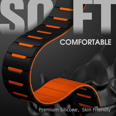 Easuny Sport Magnetic Band Compatible with Apple Watch Ultra 3/2/Ultra Band for Men 49mm 46mm 45mm 44mm 42mm, Silicone Waterproof Loop Strap for iWatch Series 11 10 SE 9 8 7 6 5 4 3 2 1 - Image 8