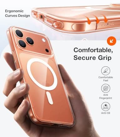 TORRAS Stronger Magnetic & Anti-Yellowing for iPhone 17 Pro Max Case Clear, Fit for MagSafe, Military Grade Drop Protection, Camera Control, DIY Button, Slim for iPhone 17 Pro Max Case Diamond Clear - Image 8