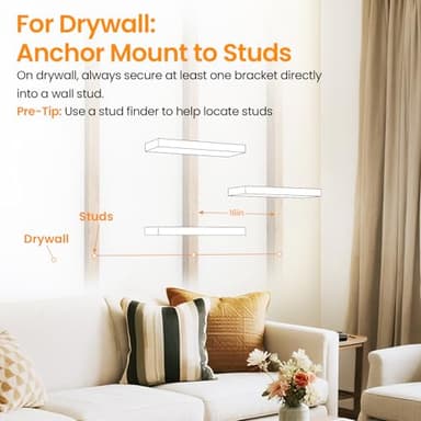 BAYKA Floating Shelves for Wall, Wall Mounted Rustic Wood Shelves for Bathroom, Bedroom, Living Room, Kitchen, Hanging Shelf for Books/Storage/Room Decor with 22lbs Capacity (Black, Set of 3, 15.7in) - Image 6