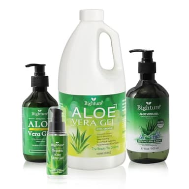 BIGHTURE Aloe Vera Gel for Face - Organic Aloe Vera Gel from 100 Percent Pure Aloe Vera Use to Skin Sunburn Relieve, Soothing and Firming - Image 4