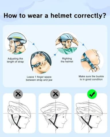 Toddler Bike Helmet 3-5 Years Old- with 12 Vents & Dual Liner (0.16"+0.28") - Adjustable Dial Fit (48-53cm) (S,Dinosaur) - Image 5