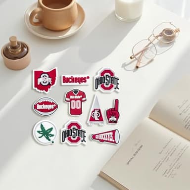 MATHARAGO 8 9 10 11 Pcs Shoe Charms for sports fans Decoration, Different Team Shoes Accessories for Boys Girls Kids Adults Women Men Party Favors Birthday Gifts(YDD-10P-008) - Image 4