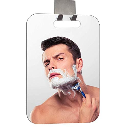 APHUIME Fogless Shower Mirror (11inX7.48in), Anti-Fog Frameless Wall Hanging Makeup & Shaving Bathroom Accessory (Large, Shaver Hook) - Image 1