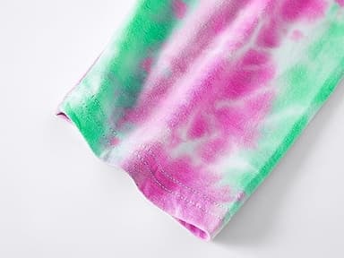 Tebbis Girls Fall Tropical Flamingo Tie Dye Pajamas Soft Cotton PJ Long Set for Tweens & Teens Size 12 - Image 6