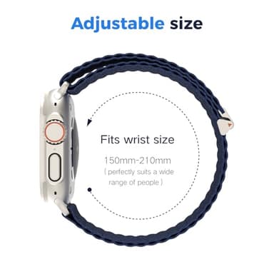 Sport Bands Compatible with Apple Watch Band 49mm 46mm 45mm 44mm 42mm for Women Men, Breathable Nylon Sport Loop Straps Wristbands for iWatch Series 10 9 8 7 6 SE 5 4 3 2 Ultra Ultra 2 - Image 4