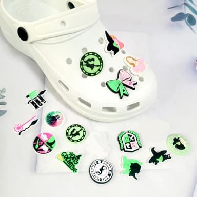 YAUNFY 15pcs Witch Shoe Charms,Wizard Merch Shoe Decoration Charms Gifts for Birthday Party Favors - Image 3