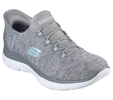 Skechers Women's Hands Free Slip Ins Summits Dazzling Haze Sneaker, Grey Mint, 6 Wide - Image 4
