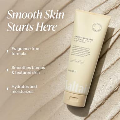 Saltair KP Body Scrub. 10% Glycolic Acid Treatment with Volcanic Sand and Plant Moisturizers. Fragrance-Free Physical Chemical Exfoliator. Exfoliating Body Scrubber for Rough Bumpy Skin, 10oz. - Image 5