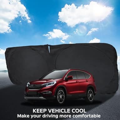 INSAUTO for 2026 CRV Windshield Sun Shade Sunshade Foldable Custom Fit 2023 2024 2025 Honda CR-V Accessories Windshield Cover Front Window Shield Blocks UV Rays and Heat Car Interior Protector - Image 4
